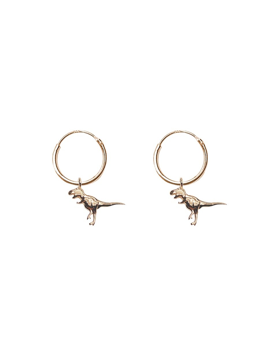 Jewelry MALAIKARAISS | Earrings Dinolove 3D 14K