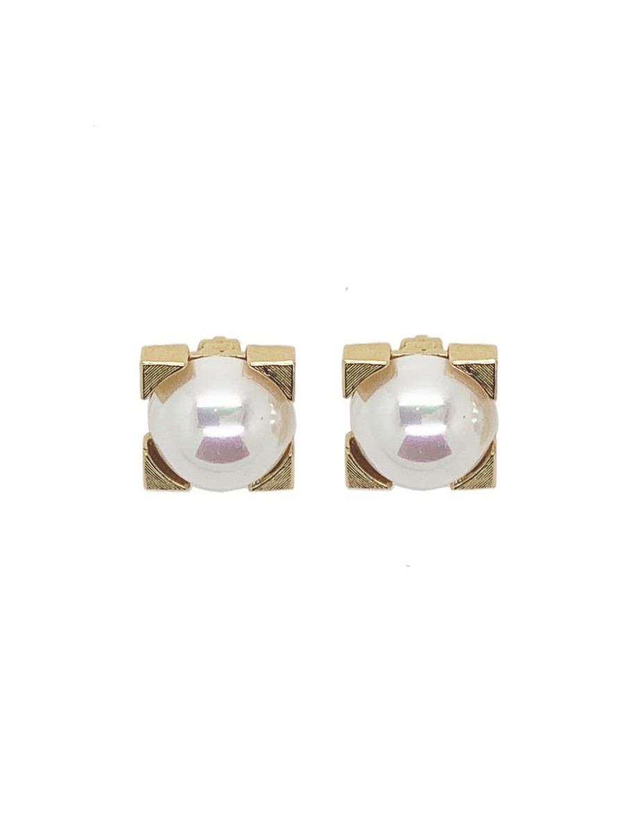 Jewelry MALAIKARAISS | Squared Pearl Earclip