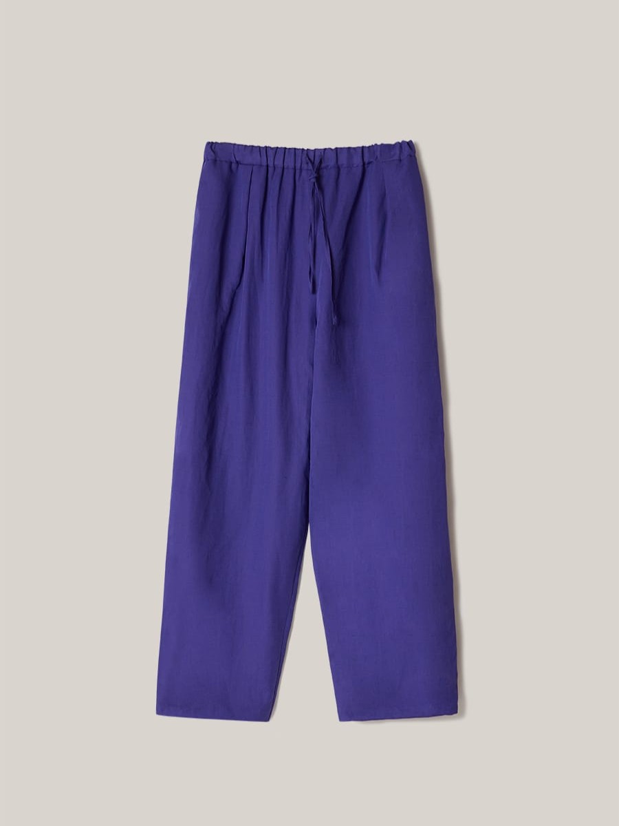 Ready To Wear MALAIKARAISS | Drawstring Pants Deep Purple