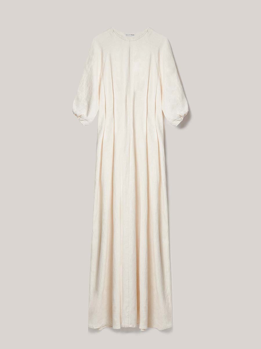 Ready To Wear MALAIKARAISS | Pleated Dress Trine Off-White